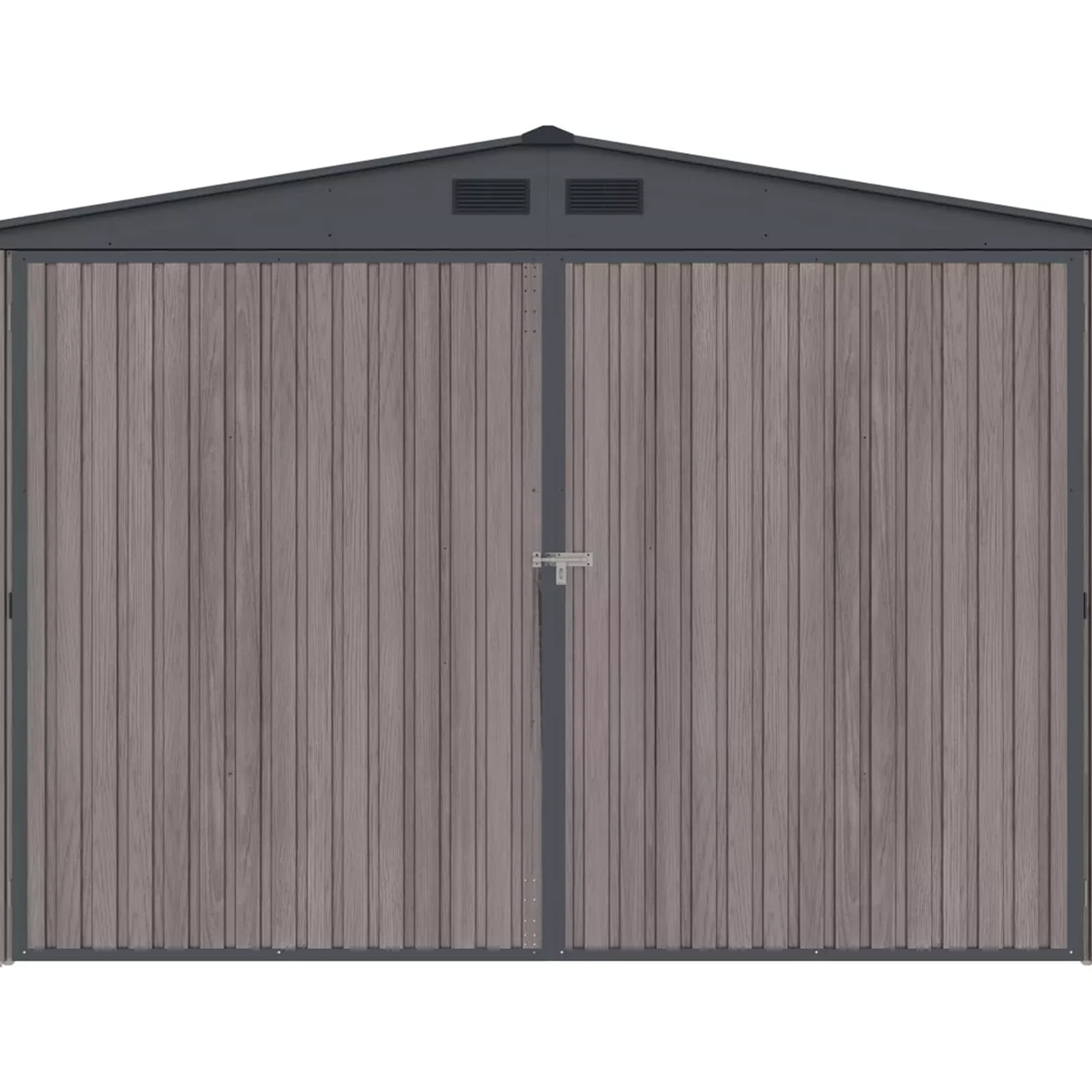 Garagem metálica 3,80 x 4,20 x 2,32m (15,96 m²) Surrey imitação de madeira Garagem metálica 3,80 x 4,20 x 2,32m (15,96 m²) Surrey imitação de madeira - Image 4