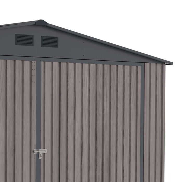 Garagem metálica 3,80 x 4,20 x 2,32m (15,96 m²) Surrey imitação de madeira