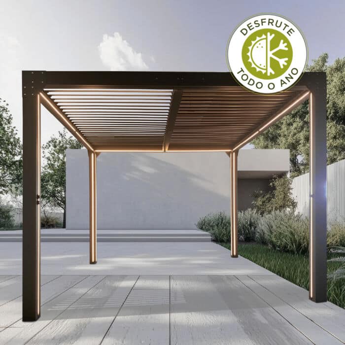 Pérgola de jardim automatizada 3x3m (9 m²) Somerset antracite