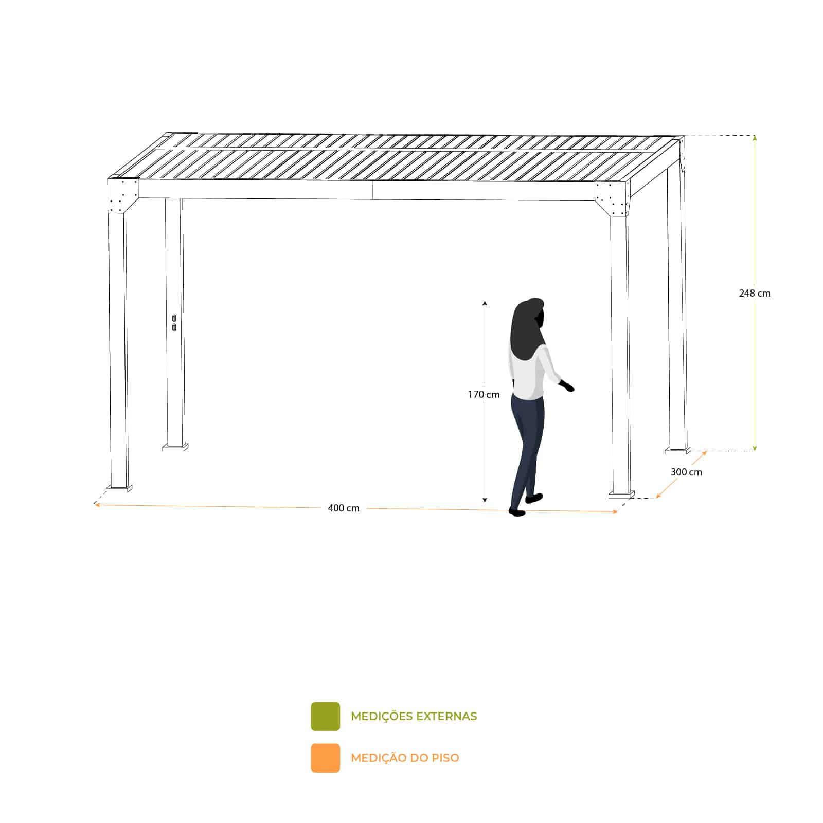 Pérgola de jardín automatizada 4x3m (12 m2) Somerset antracita Pérgola de jardín automatizada 4x3m (12 m2) Somerset antracita - Image 4