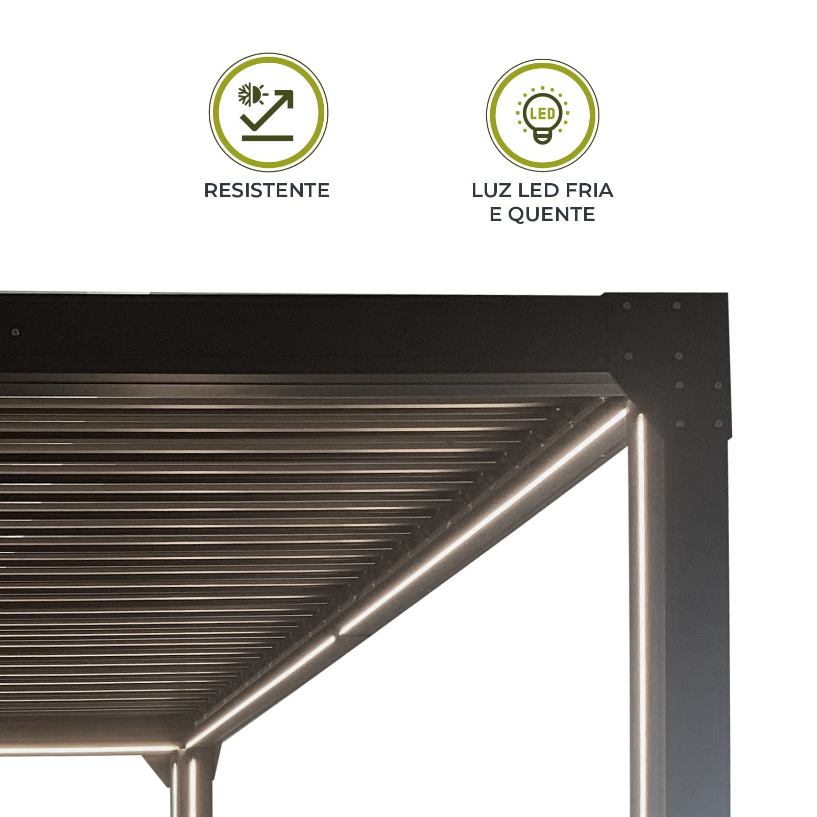 Pérgola de jardín automatizada 4x3m (12 m2) Somerset antracita Pérgola de jardín automatizada 4x3m (12 m2) Somerset antracita - Image 7