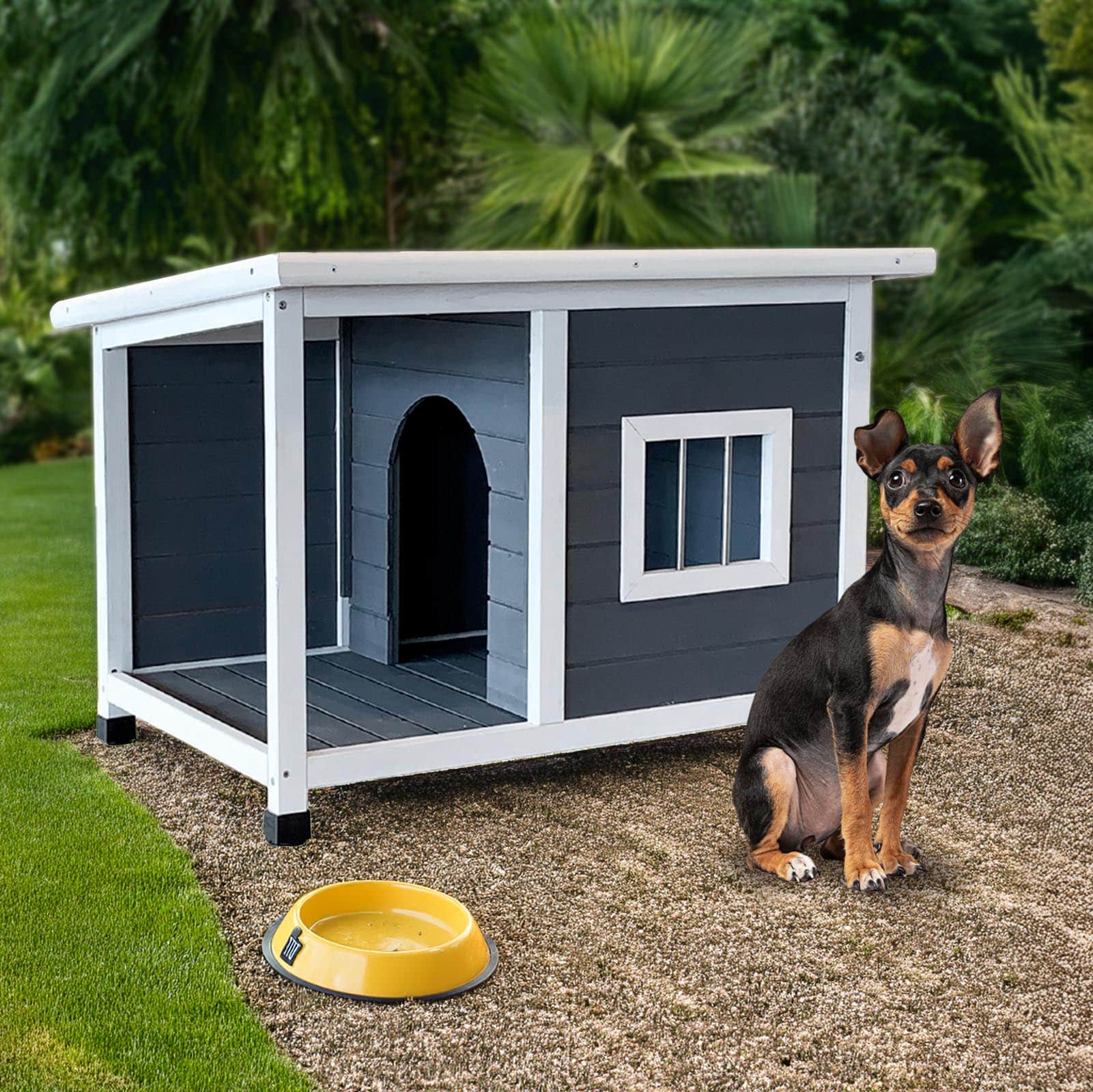 Casota de madeira para cão 85x58x60 cm Dona Casota de madeira para cão 85x58x60 cm Dona - Image 2