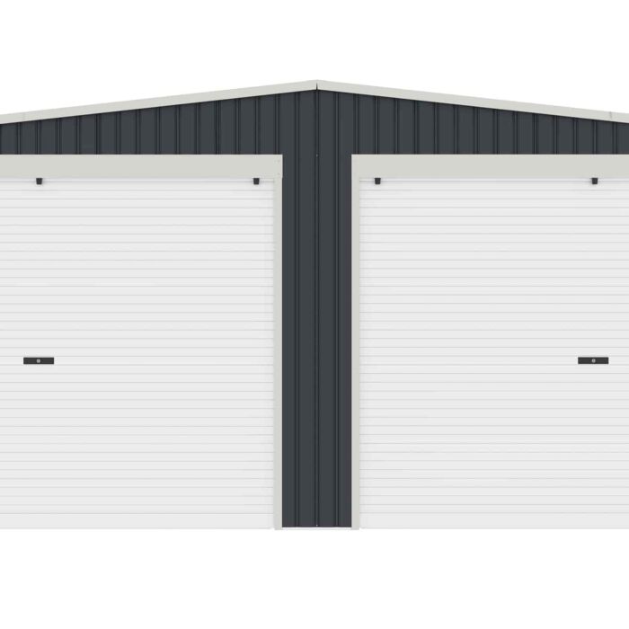 Garagem metálica 5,13 x 6,37 x 2,41m (32,68 m²) Warwick antracite