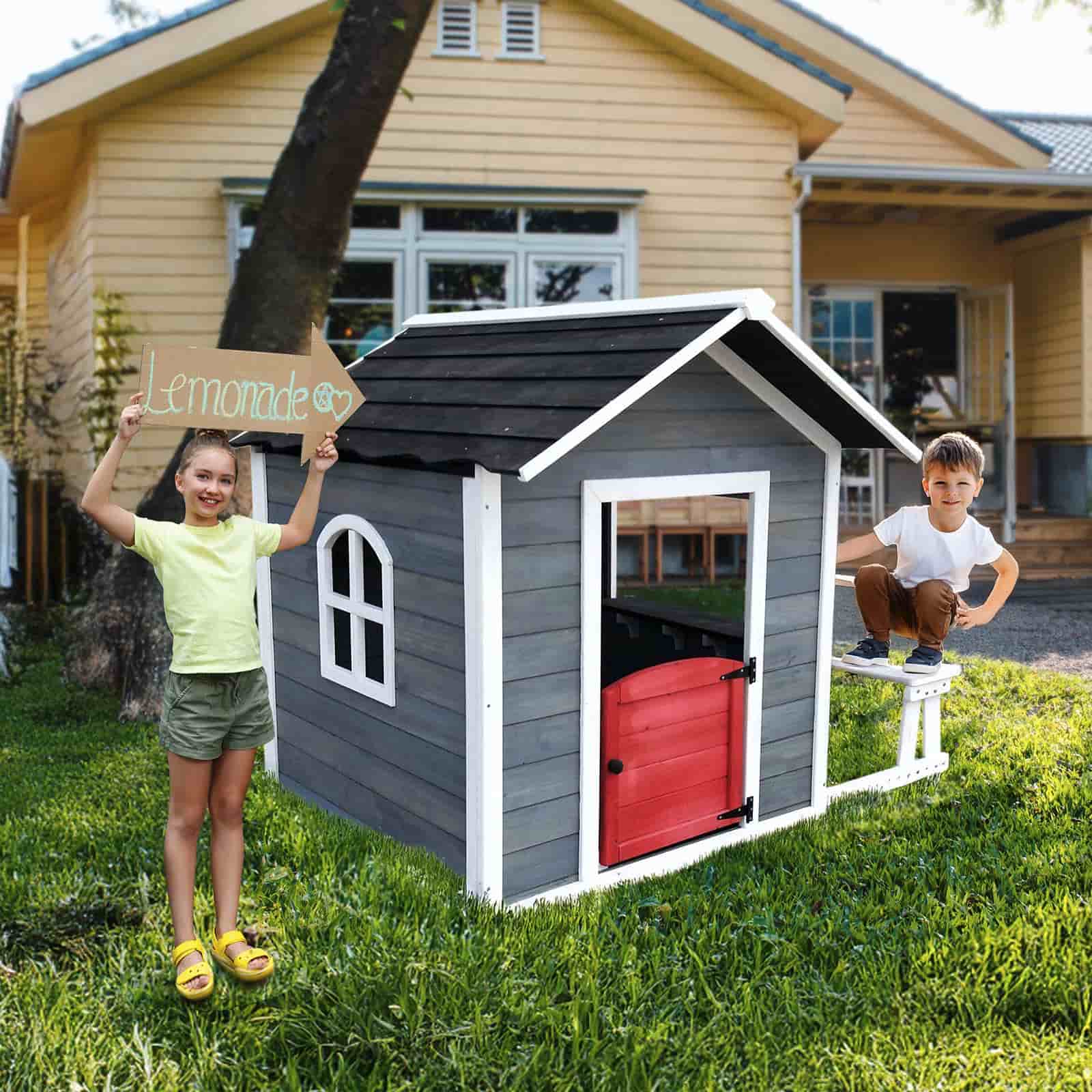 Casa de brincar de madeira 116x138x132 cm (1,2 m²) OUTDOOR TOYS Chloe (copia) Casa de brincar de madeira 116x138x132 cm (1,2 m²) OUTDOOR TOYS Chloe (copia) - Image 2