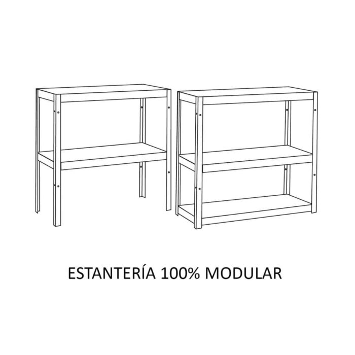 Estante metálico galvanizado 120x40x180 cm Catter House Max Pro (até 875 kg)