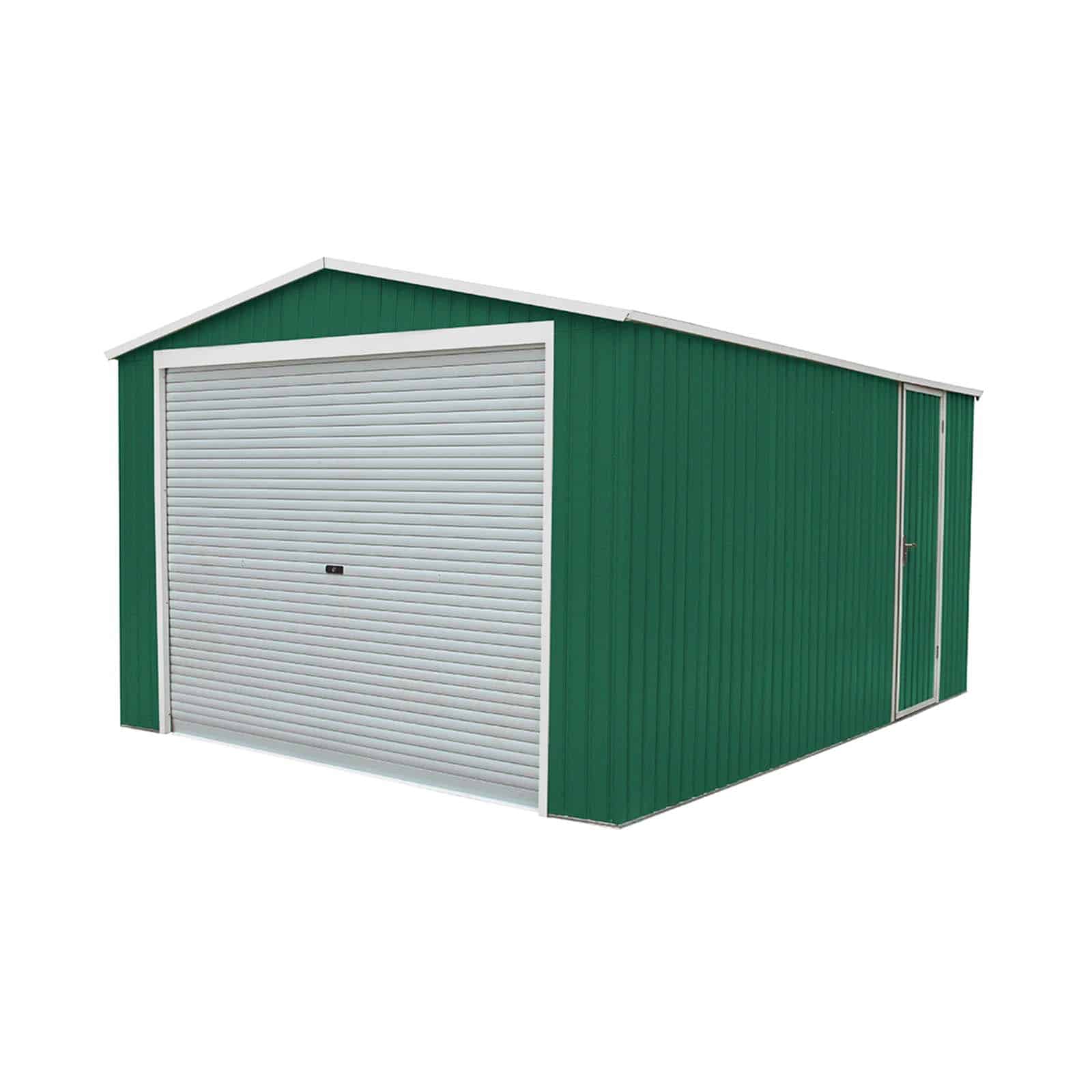 Garaje metálico 576x338x243 cm (19,5 m²) Essex verde