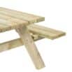 Mesa picnic madera bancos abatibles 198x154x74 cm (6-8 pax)