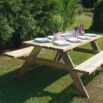 Mesa picnic madera 165x154x75 cm Essential (6-8 pax)
