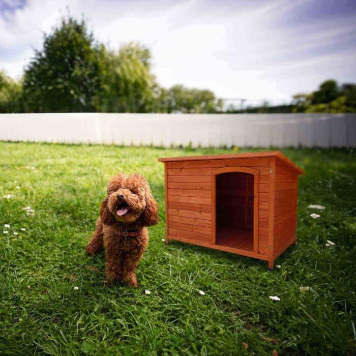Caseta perro pequeño de madera 58x85x58 cm Sugar