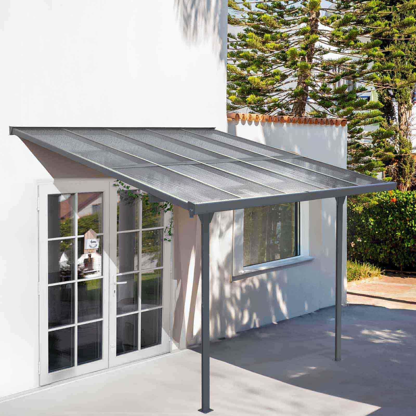 Marquesina de pared de aluminio 313x300x225/270 cm (9,5 m²) Elliot 5 Marquesina de pared de aluminio 313x300x225/270 cm (9,5 m²) Elliot - Imagen 2