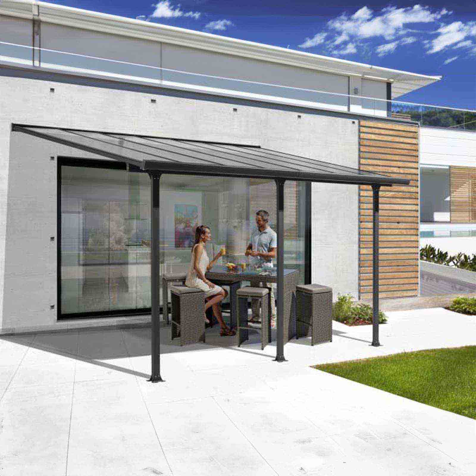 Marquesina de pared de aluminio 619x305x227/270 cm (18,8 m²) Elliot 5 Marquesina de pared de aluminio 619x305x227/272 cm (18,8 m²) Elliot