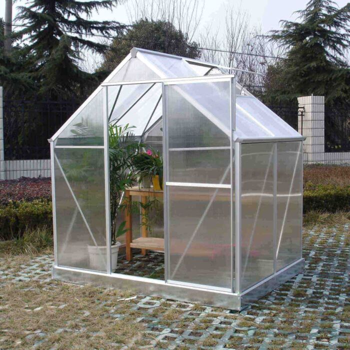 Invernadero de policarbonato y aluminio 125x193x190 cm (2,46 m²) Lunada