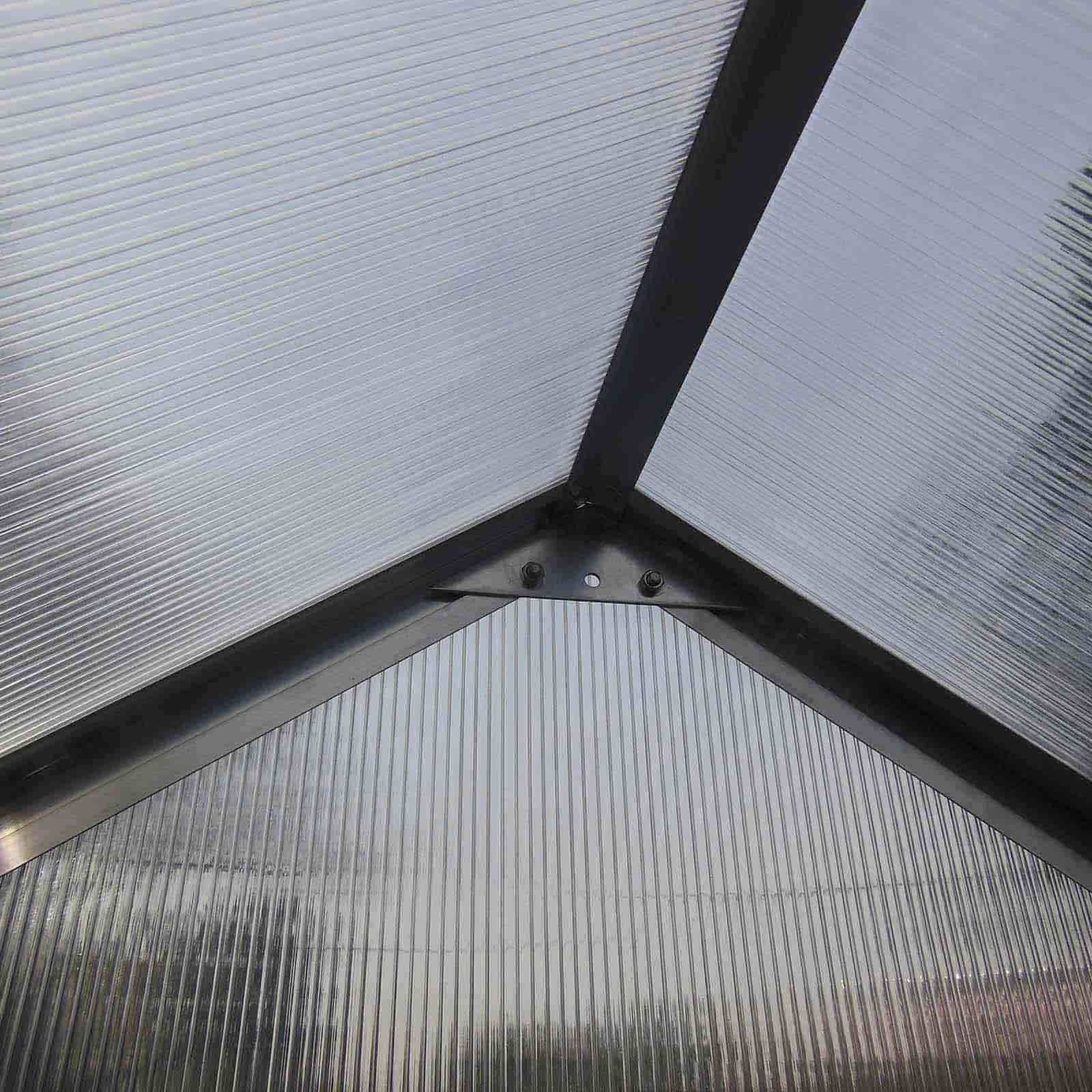 Invernadero de policarbonato y aluminio 125x193x190 cm (2,46 m²) Lunada 10 Invernadero de policarbonato y aluminio 125x193x190 cm (2,46 m²) Lunada - Imagen 7