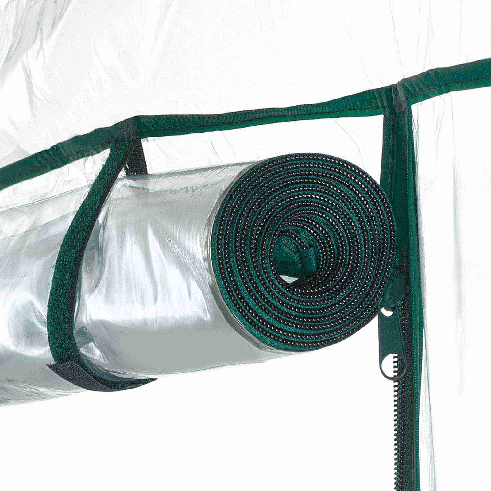 Invernadero de PVC y acero New Leaf con 4 estantes de 143x143x195 cm 9 Invernadero PVC/Acero 4 Estantes 143x143x195 cm New Leaf