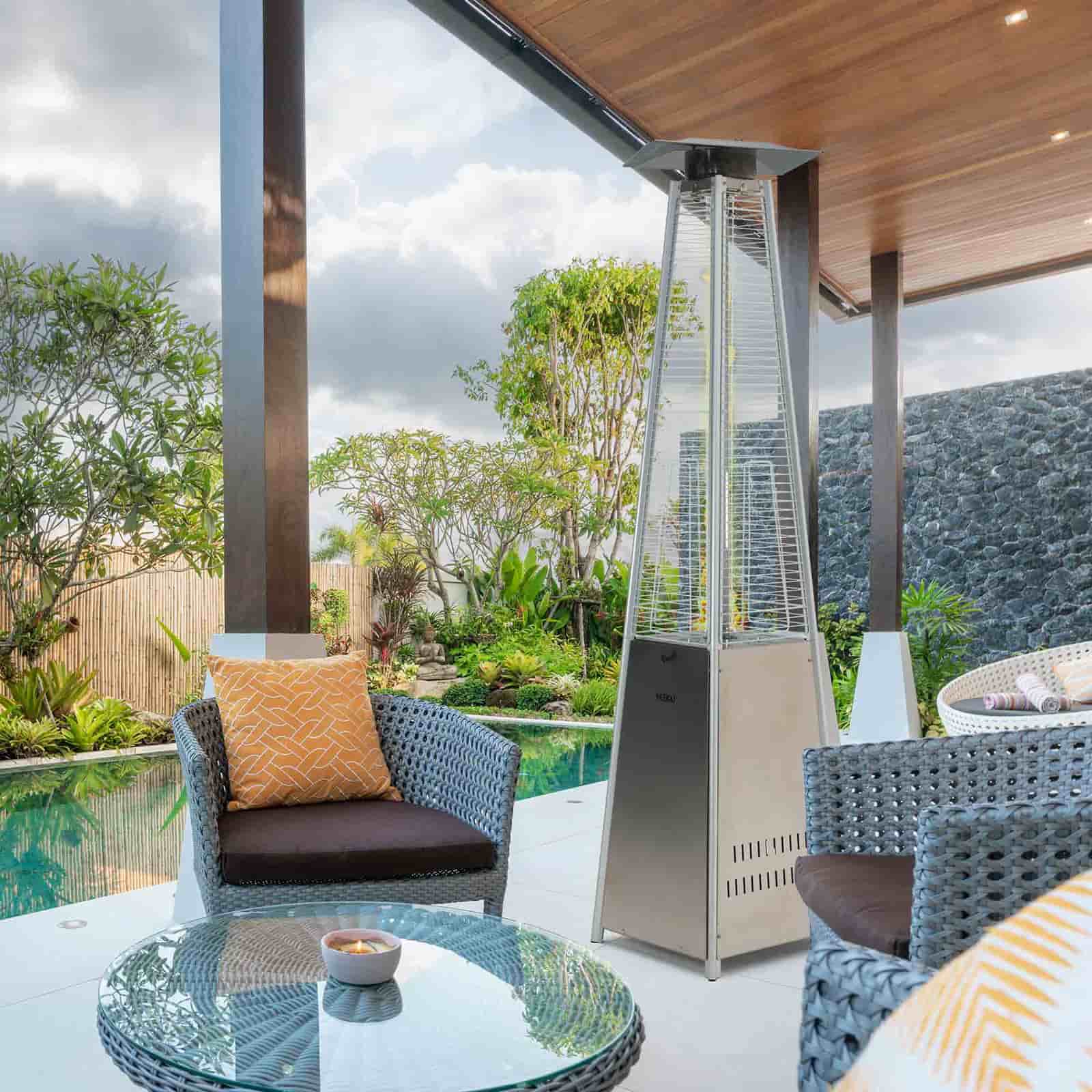 Estufa exterior gas 13KW KEKAI Basil inox 5 Estufa exterior gas 13KW KEKAI Basil inox