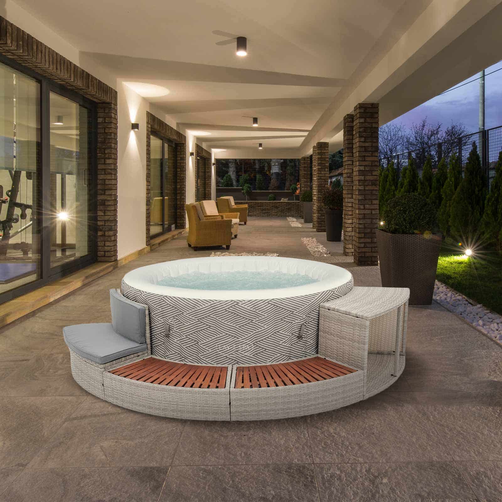Spa exterior Madrid con revestimiento 289x45x56 cm K2O Half 5 Spa exterior Madrid con revestimiento 289x45x56 cm K20 Half