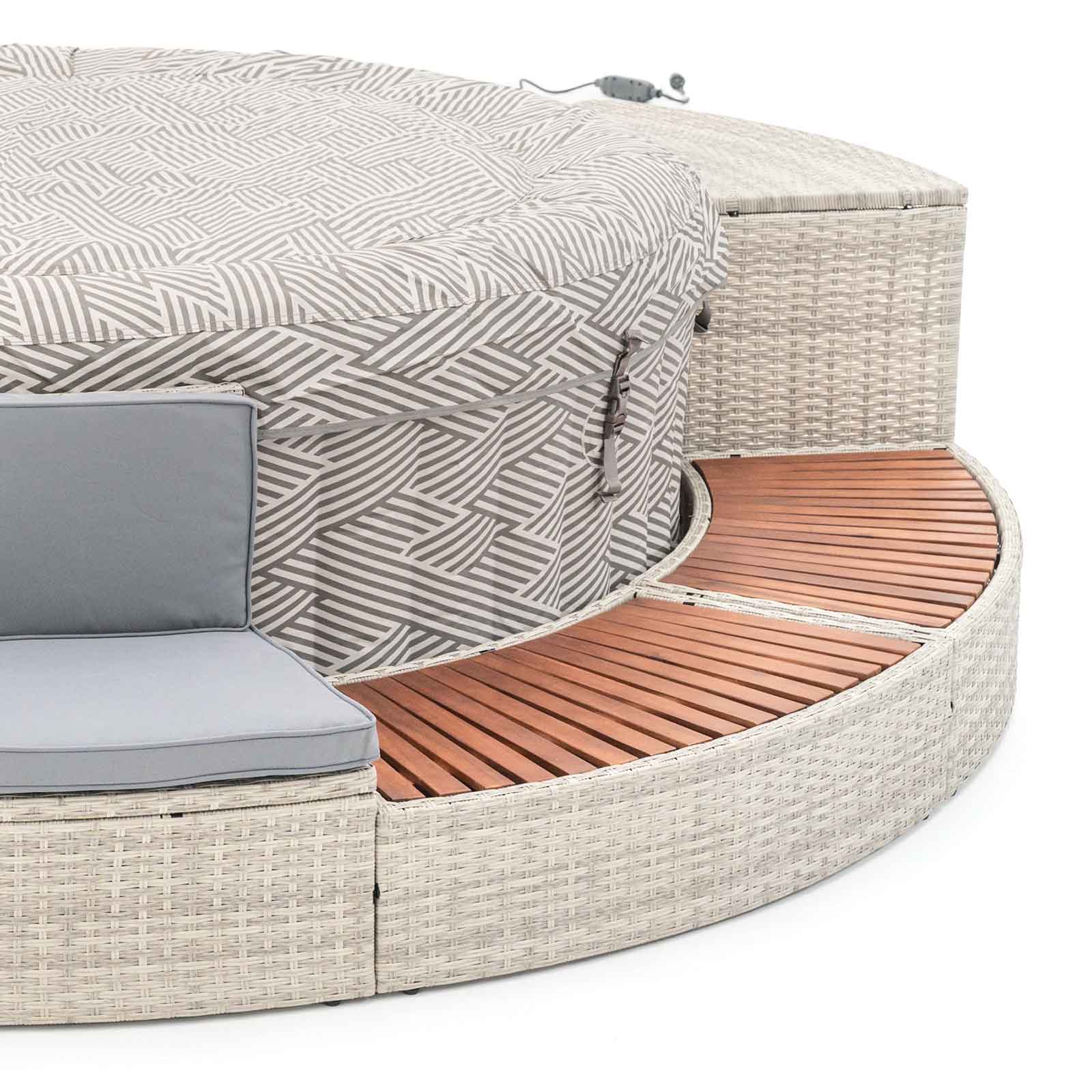 Spa exterior Madrid con revestimiento 289x45x56 cm K2O Half 10 Spa exterior Madrid con revestimiento 289x45x56 cm K20 Half