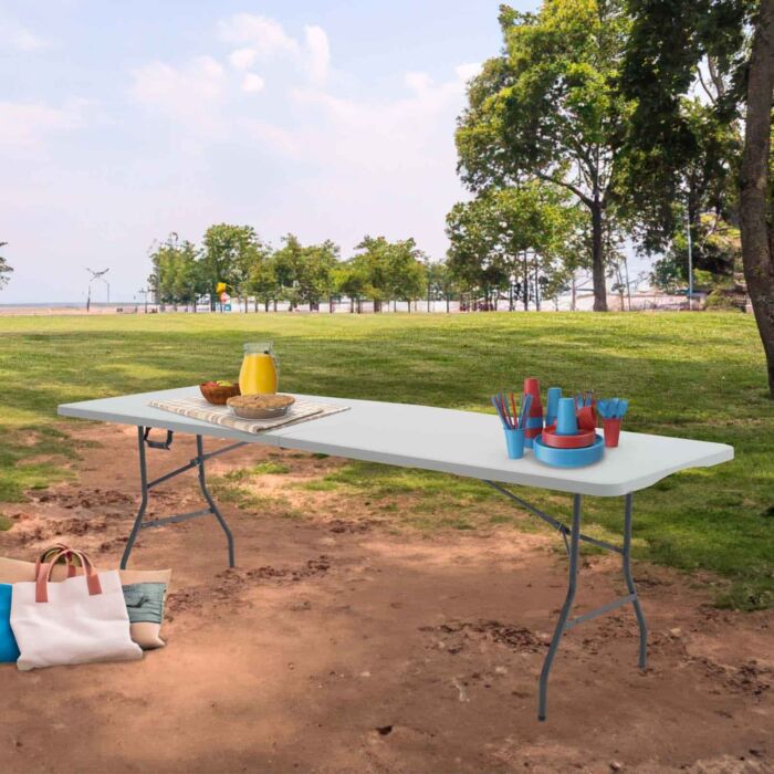 Mesa picnic plegable en resina 240 x 74 x 74 cm New Koln