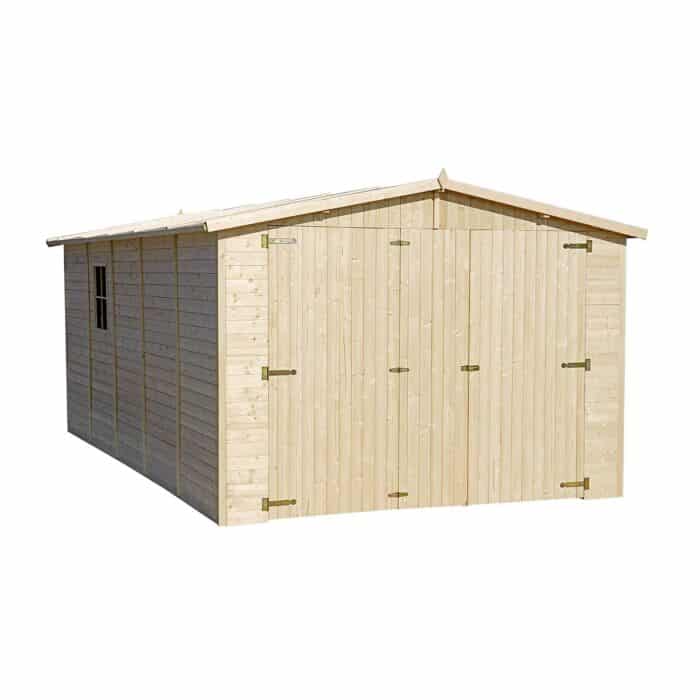 Garaje de madera 500x300x222/192 cm (15 m²) Mikhail I