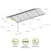 Marquesina fotovoltaica para coche 3,40 x 7,12 x 2,77m Becquerel I