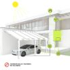 Marquesina fotovoltaica para coche 3,31 x 5,96 x 3,50m Becquerel II