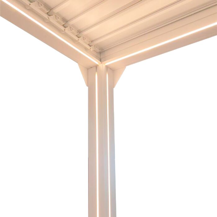 Pérgola de jardín automatizada 3x3m (9 m2) Somerset blanca