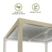 Pérgola de jardín automatizada 3x3m (9 m2) Somerset blanca