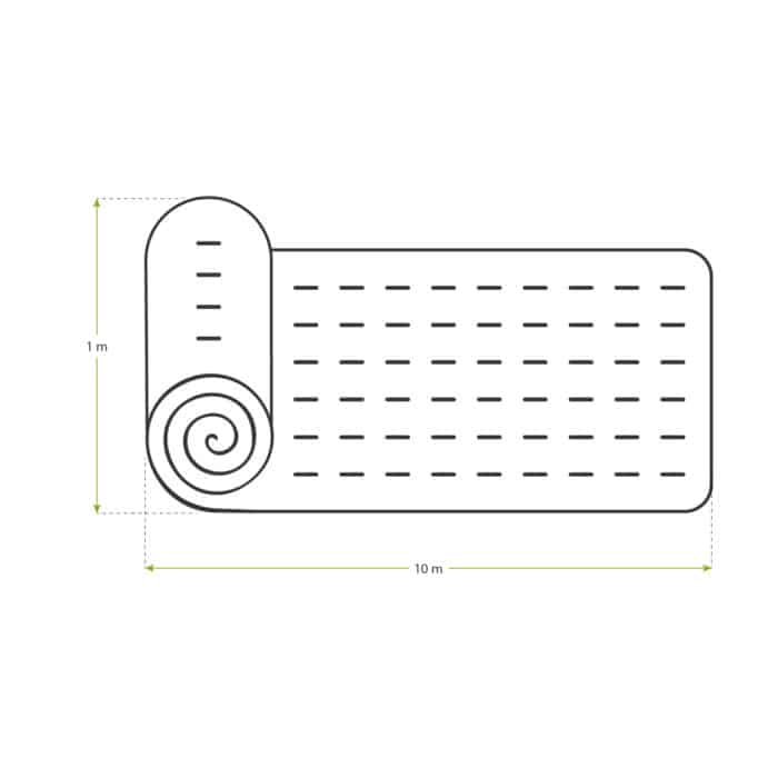 Tela asfáltica en rollo 1x10