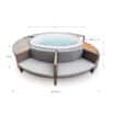Spa exterior Fiji con recubrimiento 279x40x56 cm K2O Full
