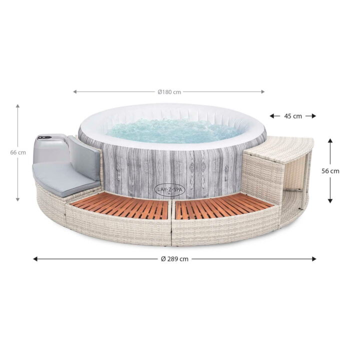 Spa exterior Fiji con recubrimiento 289x45x56 cm K2O Half - Imagen 4